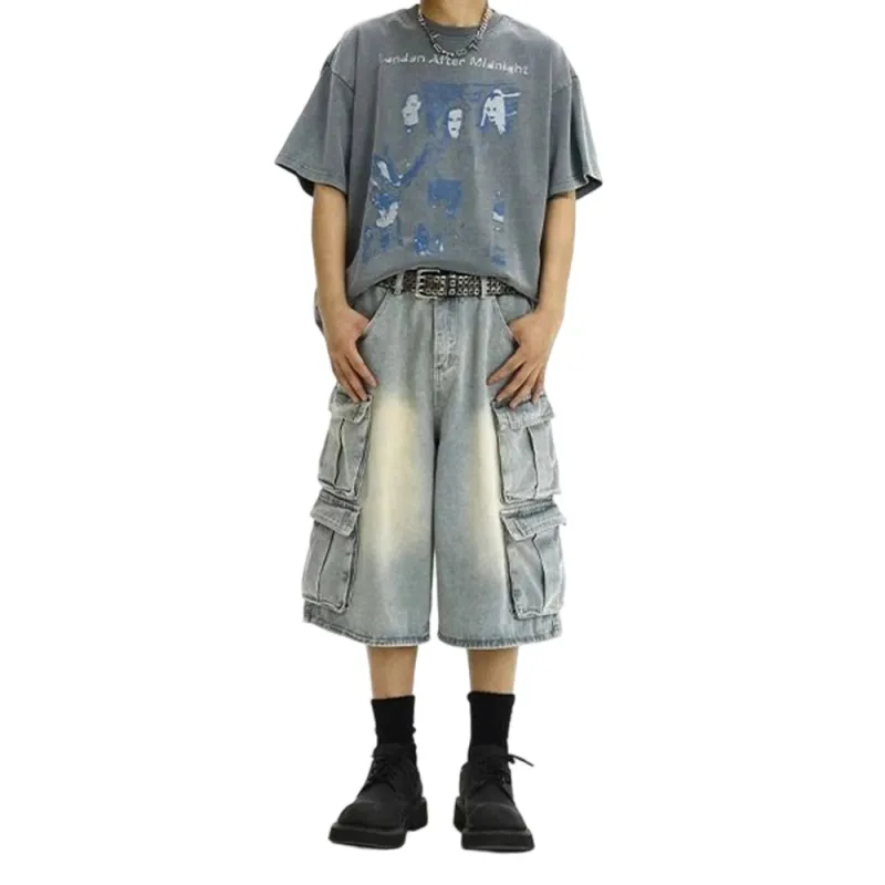 Weles Denim Shorts Unisex Blue-5