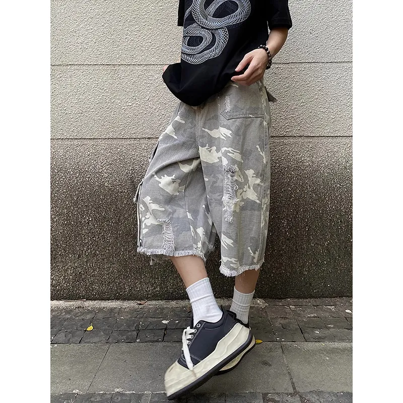 Weles Denim Shorts Unisex Camouflage-3