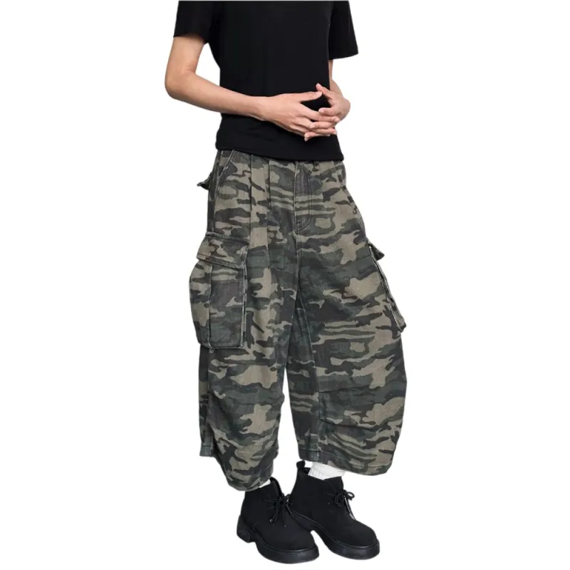 Weles Denim Shorts Unisex Camouflage-1