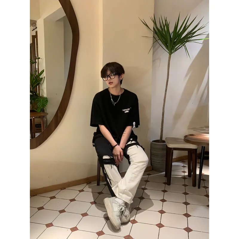 Weles Jeans Unisex Black/White-2