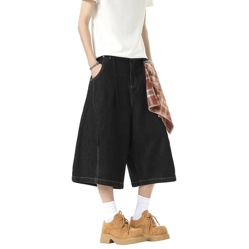 Weles Denim Shorts Unisex Black-3
