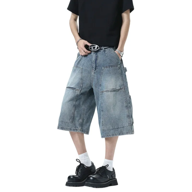 Weles Denim Shorts Unisex Blue-1