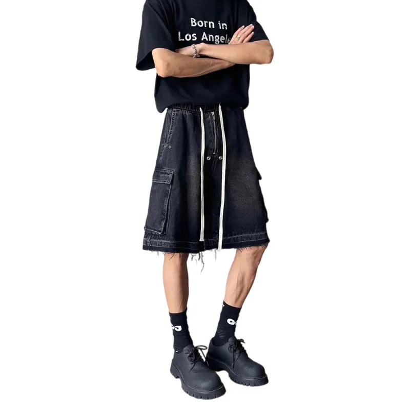 Weles Denim Shorts Unisex Black-5