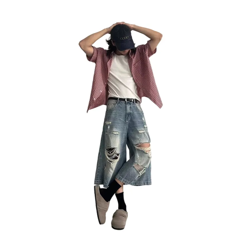 Weles Denim Shorts Unisex Blue-7