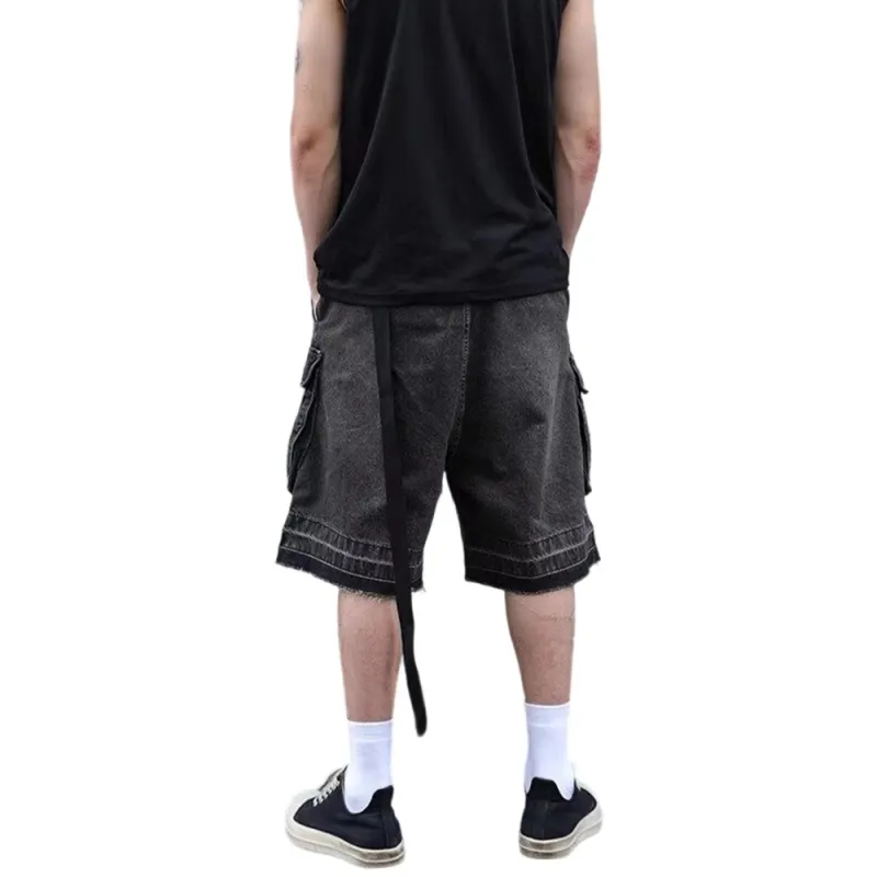 Weles Denim Shorts Unisex Black-7