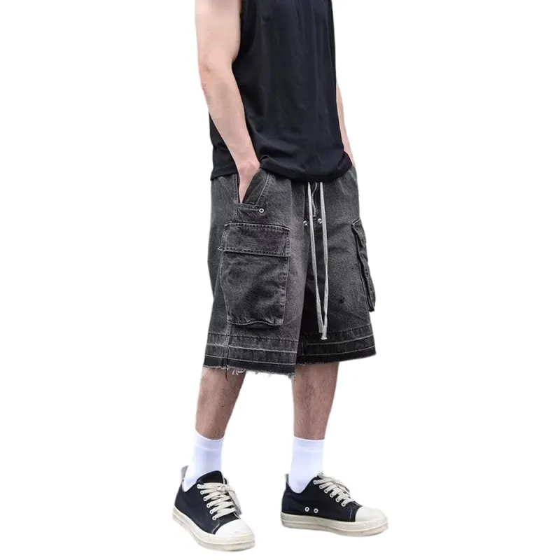 Weles Denim Shorts Unisex Black-3