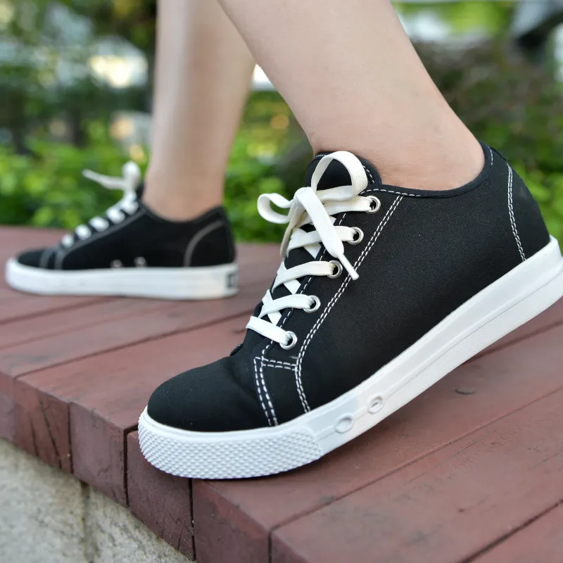 Izt Casual Shoes Anti-Slip And Wear-Resistant Breathable Low-Top Canvas Shoes Unisex Black-9