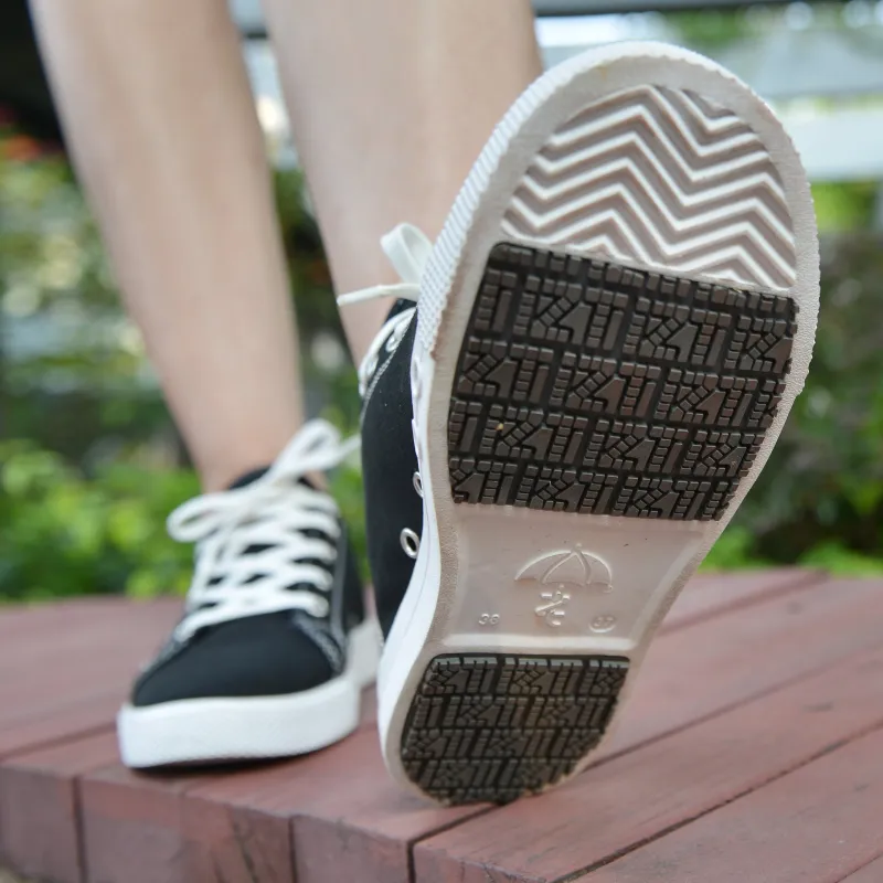 Izt Casual Shoes Anti-Slip And Wear-Resistant Breathable Low-Top Canvas Shoes Unisex Black-8