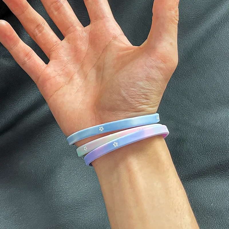 SMVP Sports Bracelets Running Training Basketball Silicone Moisture Wicking Wristband Couple Trendy Accessory-24