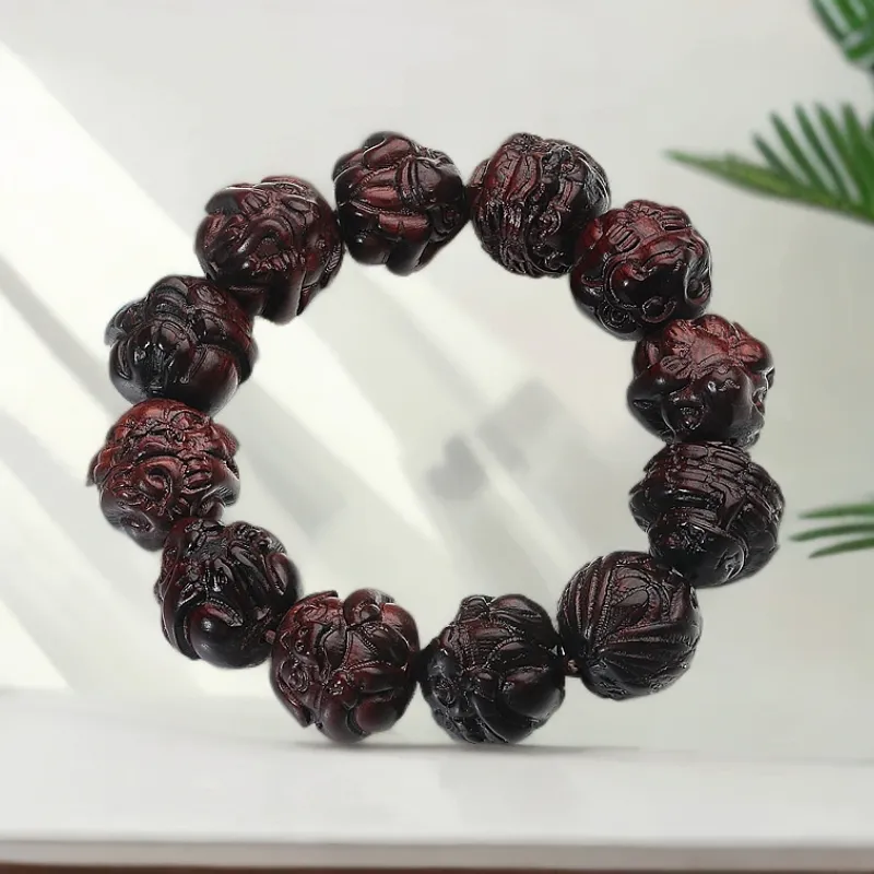 XIBAOCHUNHUA Pterocarpus Bracelets Unisex-3