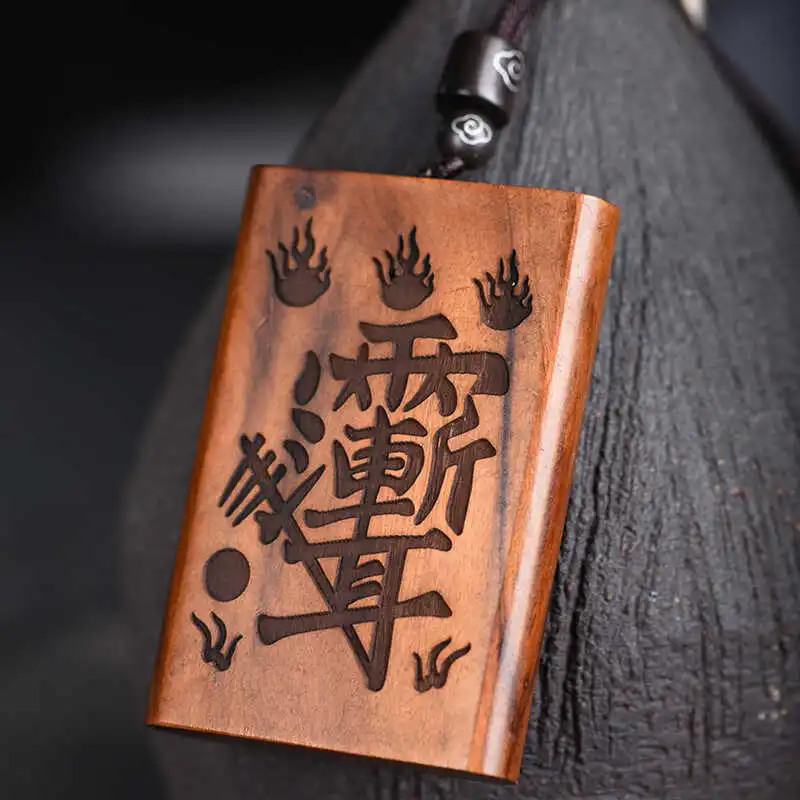 XIBAOCHUNHUA Lightning Struck Wood Necklaces Unisex-4
