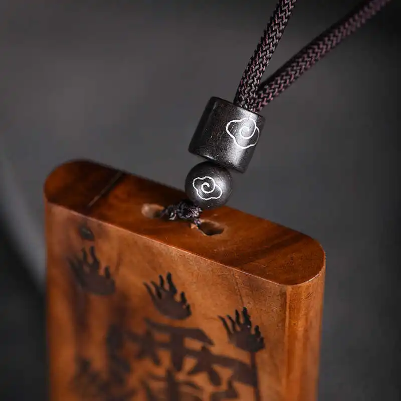 XIBAOCHUNHUA Lightning Struck Wood Necklaces Unisex-2