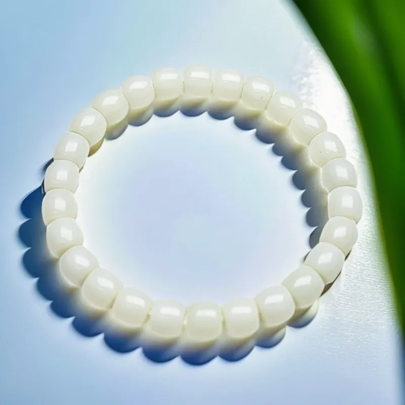 XIBAOCHUNHUA Hetian Jade Bracelets White Jade/Pale Greenish White Jade Unisex-1
