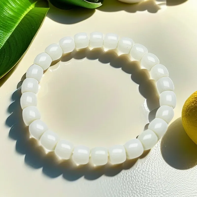 XIBAOCHUNHUA Hetian Jade Bracelets White Jade/Pale Greenish White Jade Unisex-4