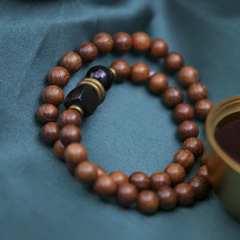 XIBAOCHUNHUA Golden Sandalwood Bracelets Unisex-1