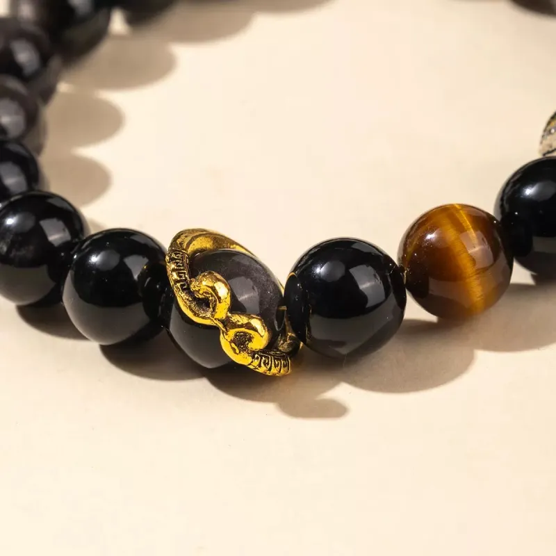 XIBAOCHUNHUA Obsidian Bracelets Unisex-9