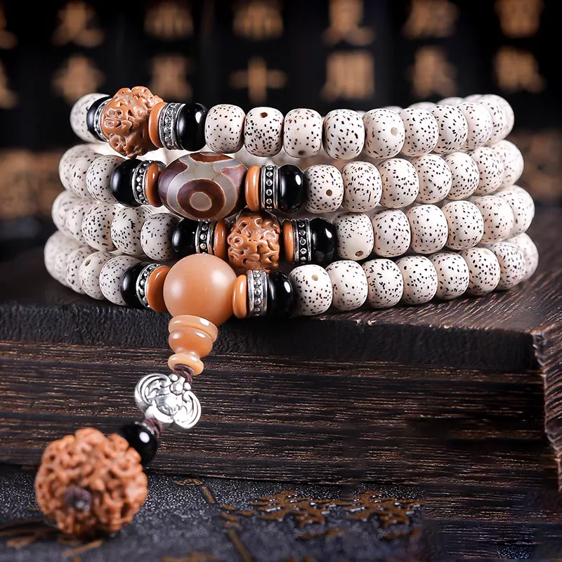 XIBAOCHUNHUA Star Moon Bodhi Seeds Bracelets Unisex-1