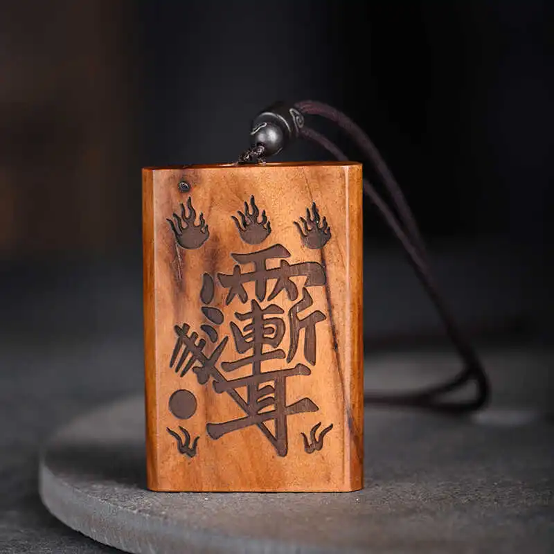 XIBAOCHUNHUA Lightning Struck Wood Necklaces Unisex-1