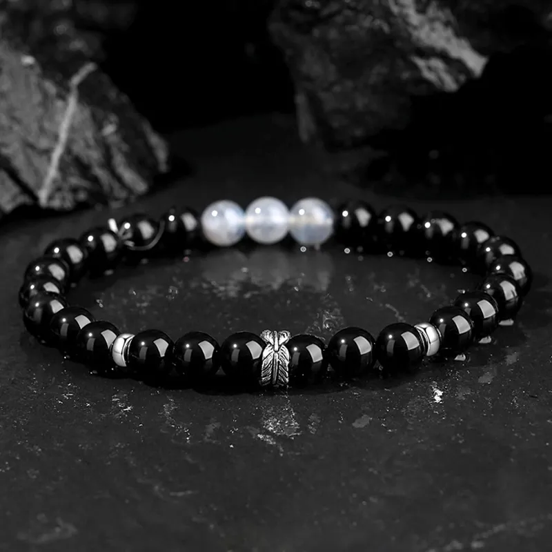 XIBAOCHUNHUA Obsidian Bracelets Unisex-2