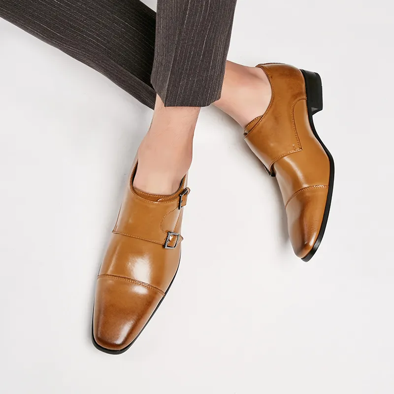 Bellum Han Dress Shoes Men Low Top Black, Brown-9