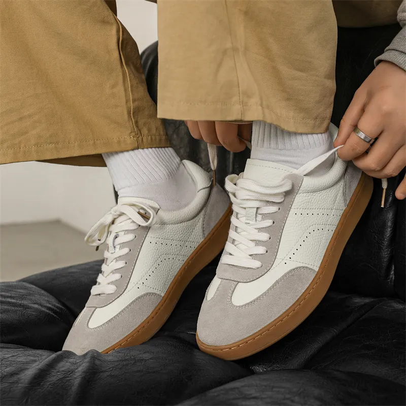 Bellum Han Slip Resistant Low Top Skateboard Shoes Men's Ecru-4