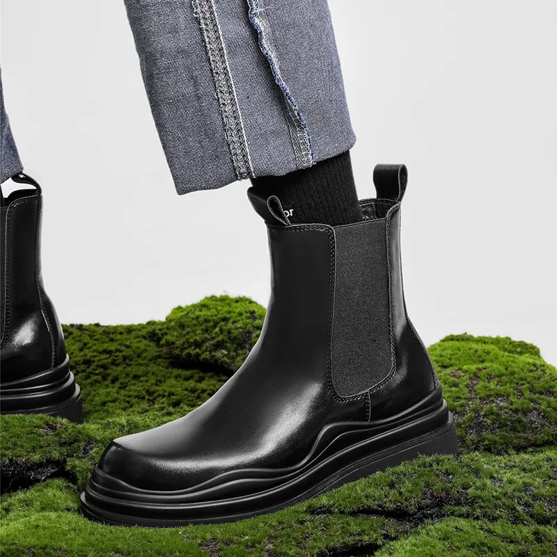 Bellum Han Crew Chelsea Boots Men's Black-5