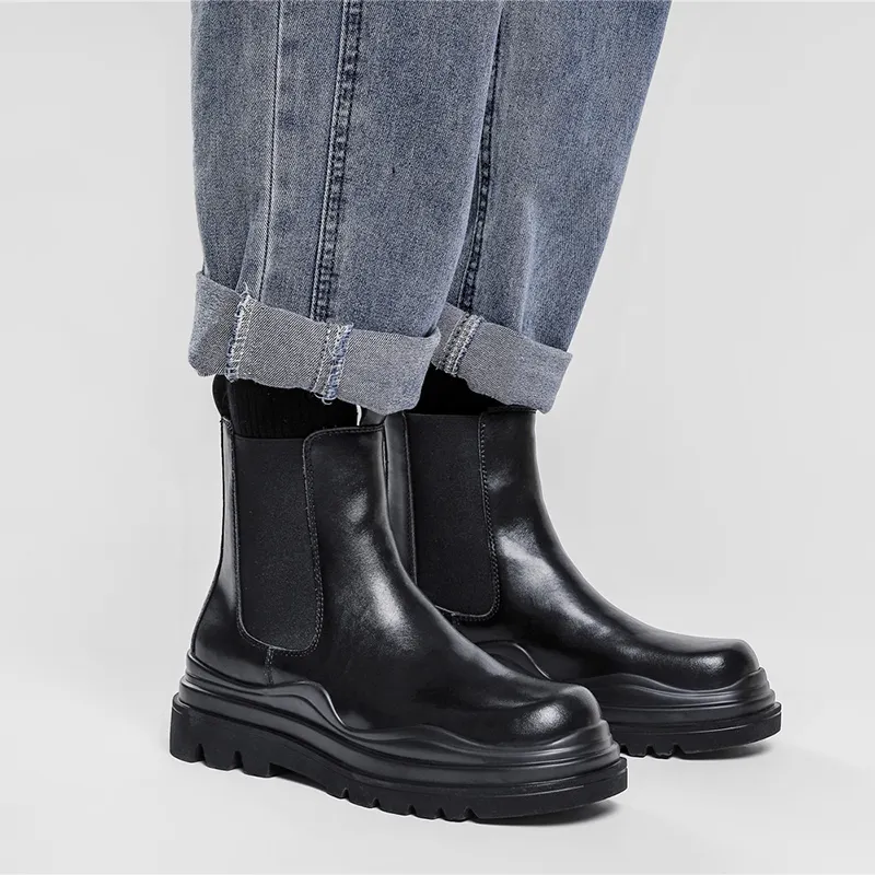 Bellum Han Crew Chelsea Boots Men's Black-3
