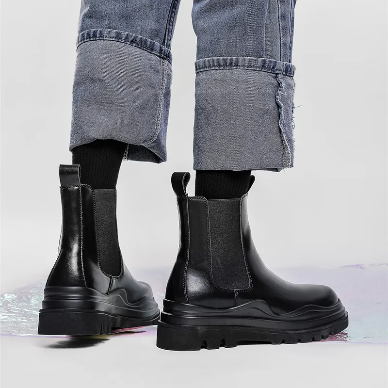 Bellum Han Crew Chelsea Boots Men's Black-7