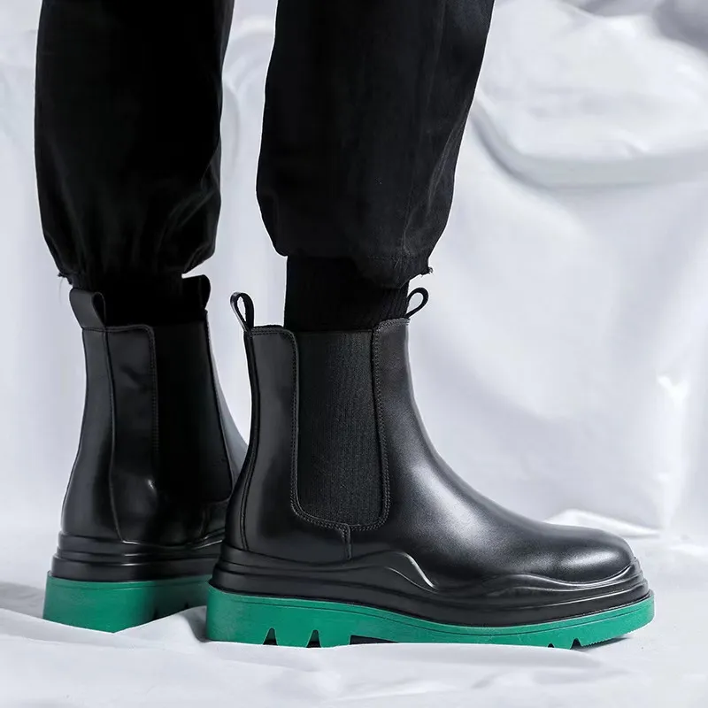 Bellum Han Crew Chelsea Boots Men's Black-13