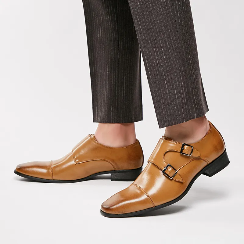 Bellum Han Dress Shoes Men Low Top Black, Brown-7