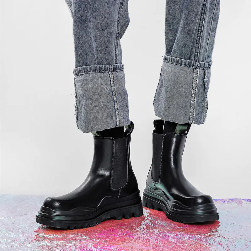 Bellum Han Crew Chelsea Boots Men's Black-4
