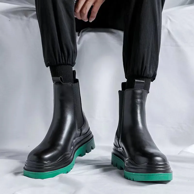 Bellum Han Crew Chelsea Boots Men's Black-10