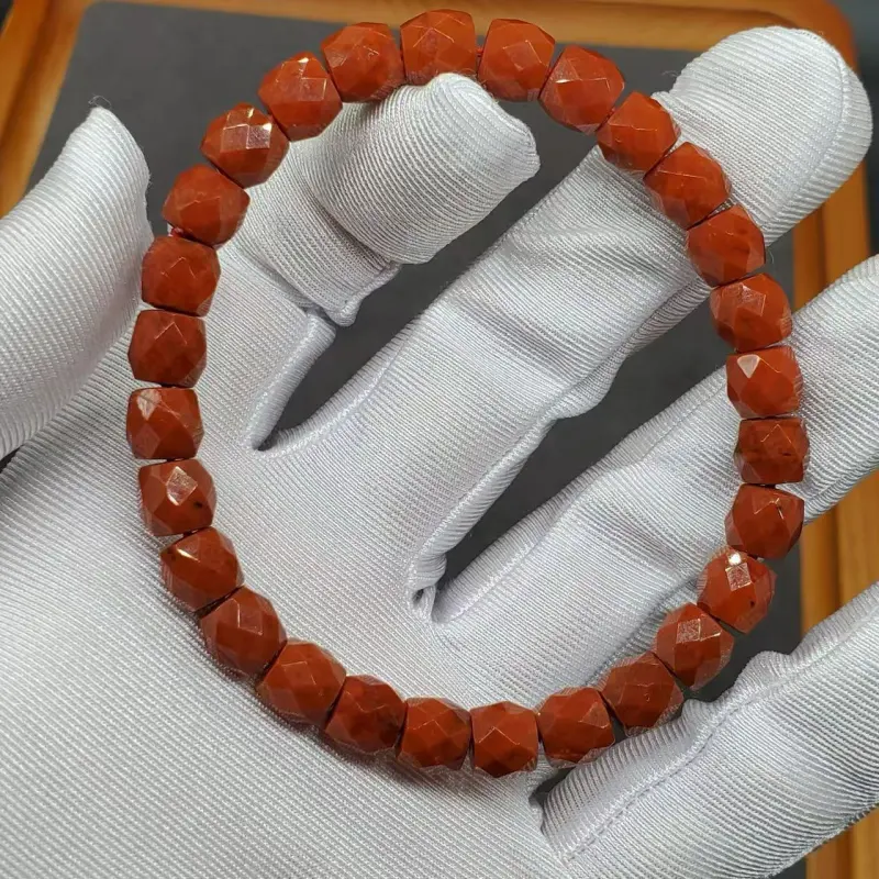 Xiao Tian Southern Red Agate Single Wrap Beaded Bracelet Unisex-3