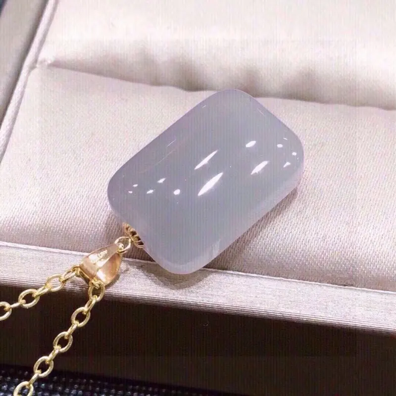 Xiao Tian Hetian Jade Pendants Smoky Blue Unisex-4