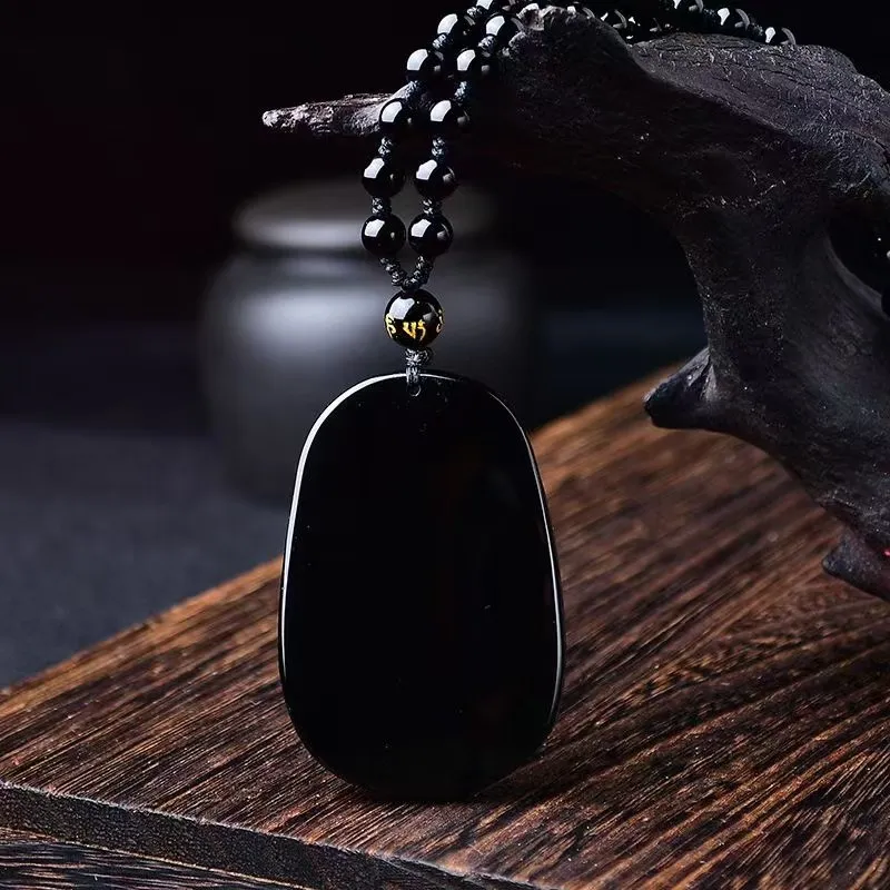 Xiao Tian Obsidian Necklaces Unisex-2
