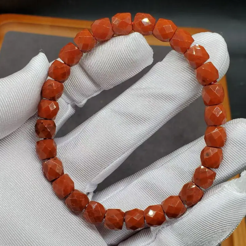 Xiao Tian Southern Red Agate Single Wrap Beaded Bracelet Unisex-1