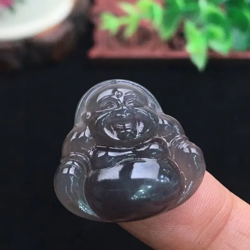 Xiao Tian Hetian Jade Pendants Smoky Purple Unisex-1
