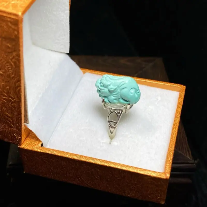 Xiao Tian Turquoises Fine Jade Rings Unisex-6