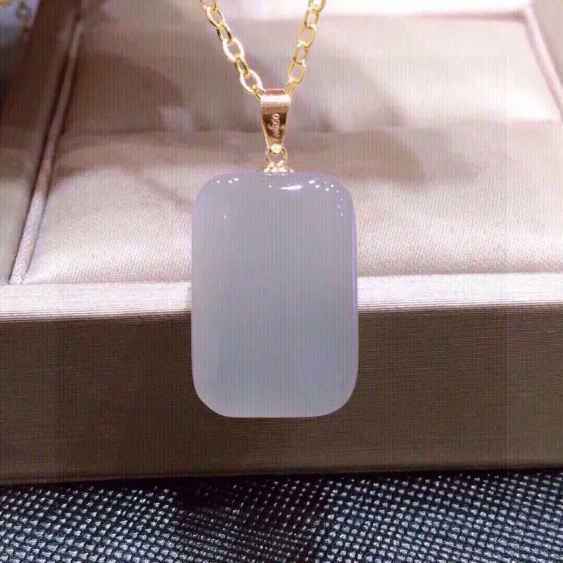 Xiao Tian Hetian Jade Pendants Smoky Blue Unisex-1