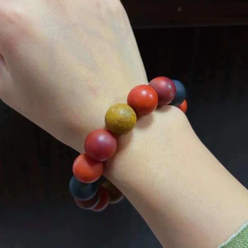 Xiao Tian Southern Red Agate Single Wrap Beaded Bracelet Unisex-6