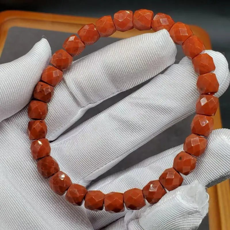 Xiao Tian Southern Red Agate Single Wrap Beaded Bracelet Unisex-2