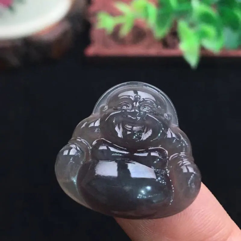 Xiao Tian Hetian Jade Pendants Smoky Purple Unisex-3