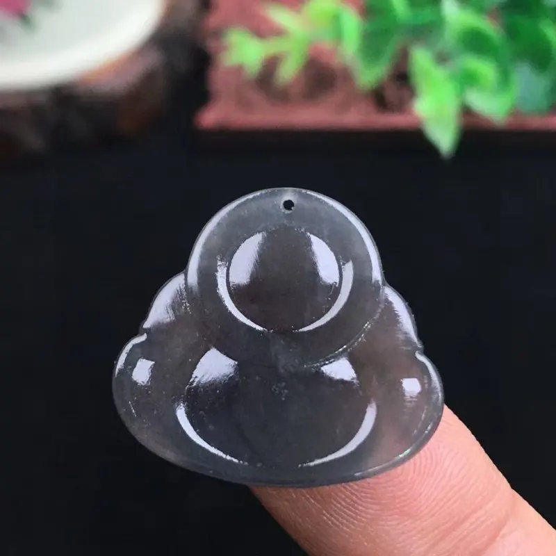 Xiao Tian Hetian Jade Pendants Smoky Purple Unisex-4