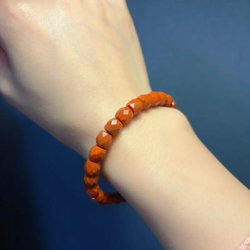 Xiao Tian Southern Red Agate Single Wrap Beaded Bracelet Unisex-6