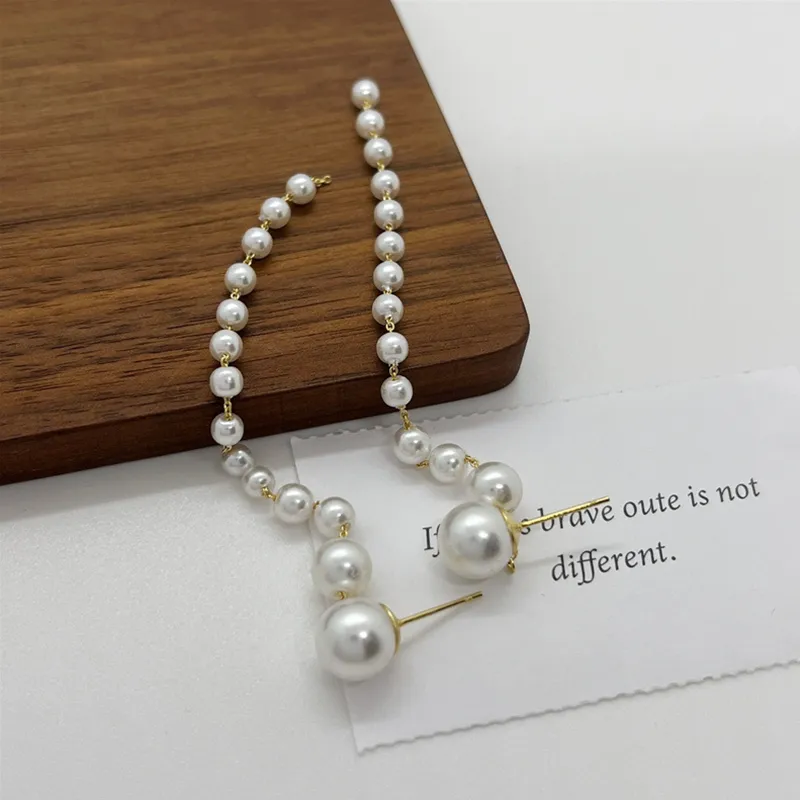 NATURALLYJOJO Faux Pearl Earrings Women's White-2