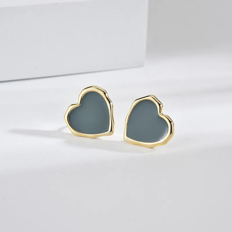 NATURALLYJOJO Copper Drips Oil Earrings Women's Red/Blue-12
