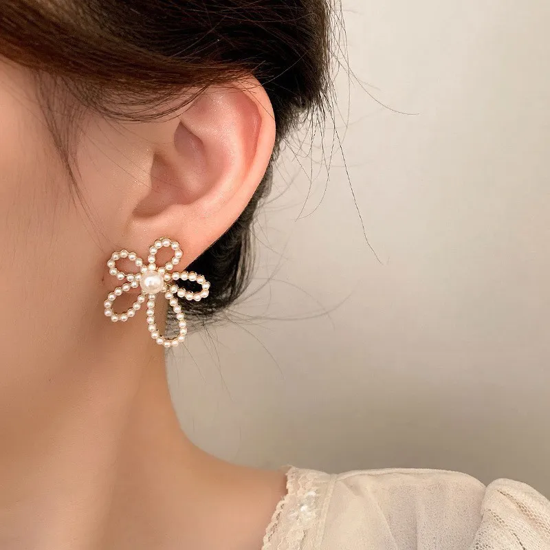 NATURALLYJOJO Faux Pearl Earrings Women's White-2