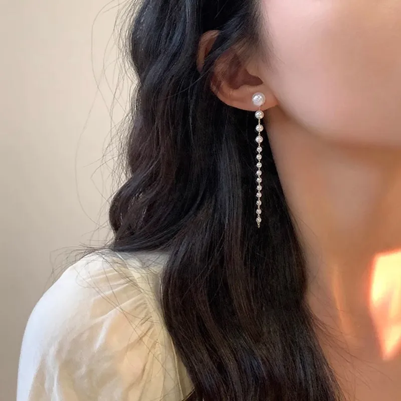 NATURALLYJOJO Faux Pearl Earrings Women's White-1