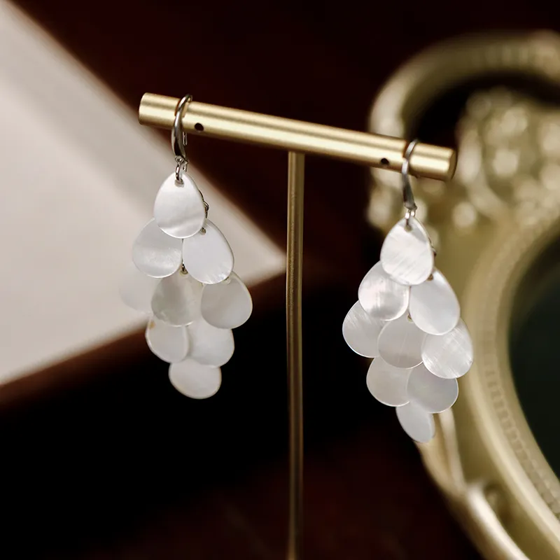 NATURALLYJOJO 925 Sterling Silver Earrings Women's White-7