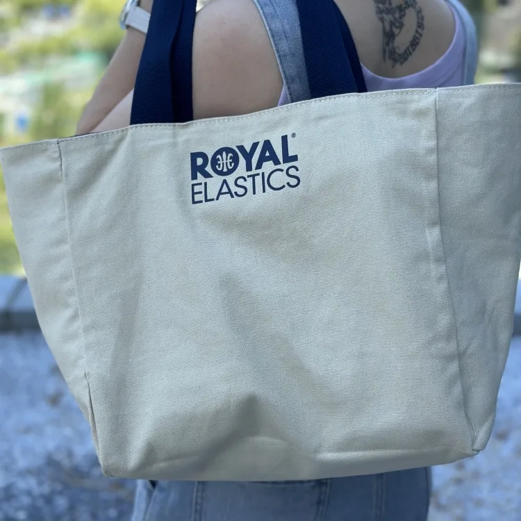 ROYAL ELASTICS Large Capacity Handheld Canvas Bag Shoulder Bag Regular Unisex Blue/White-5
